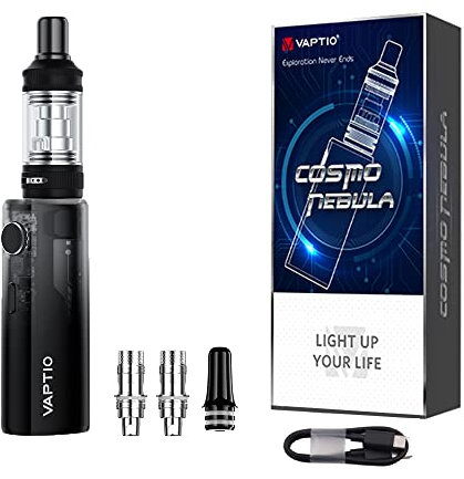 Vaptio CosmoNebula Vape Kit con batteria integrata da 1500 mAh e bobine Dual Cosmo Sigaretta elettronica Vape Kit di partenza No E Liquid No Nicotine