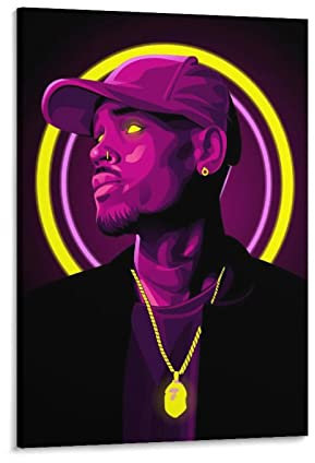 Chris Brown (2) Poster, dekoratives Gemälde, Leinwand, Wandkunst, Wohnzimmer, Poster, Schlafzimmer, Gemälde, 40 x 60 cm