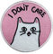 Urbanski Patch Lustige Katze I don't care zum Aufbügeln 7 x 7 cm | Aufnäher Applikation Bügelbild