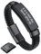 Bandmax personalisiertes Schildarmband Herren Faux Lederarmband ID-Armband 21cm Wachsschnur Wickelarmband Modeschmuck Accessoire für Geburtstag Weihnachten