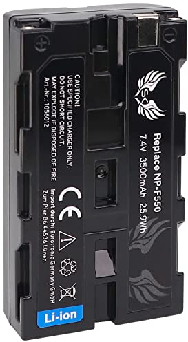 SK Batterie de rechange pour Sony NP-F550 | 3500 mAh – Cellules LG | NP-F530 NP-F570 NP-F750 NP-F770 NP-F960 NP-F980 // Flashs Vidéos et moniteurs de champ