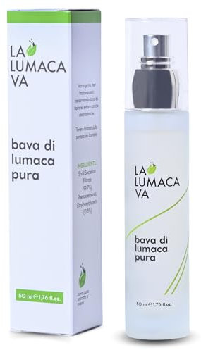 LA LUMACA VA - Siero Bava di Lumaca Pura,100% Naturale Anti Imperfezioni per Contorno Occhi, Viso, Collo, Siero Antirughe Idratante adatto ad una Pelle Grassa, Secca, Mista - 50ml