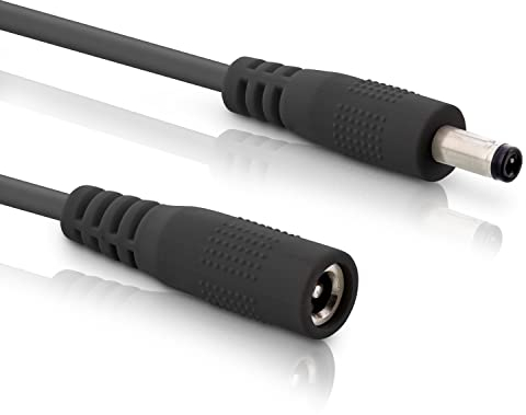 InLine - DC Verlängerungskabel, Universal Netzteil Verlängerungskabel für LED Streifen, Überwachungskameras, Drucker, Router, Switches uvm., DC Stecker/Buchse 5,5 x 2,1mm, schwarz, 2m