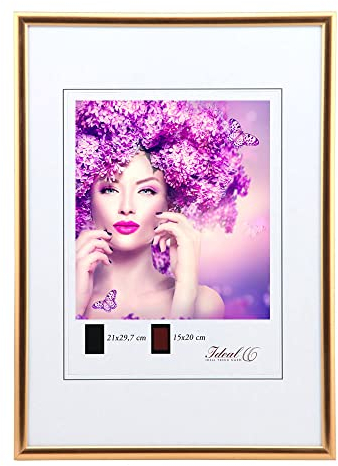 IDEAL TREND New Lifestyle Kunststoff Bilderrahmen Kunststoffrahmen Bildhalter Bildträger: Farbe: Bronze | Format: 50x70