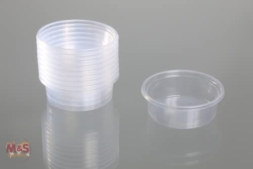REPTI ZOO Ersatzbecher KLAR Ø 50mm - passend für Reptizoo Futterhalter doppelt (SX01-4) Anzahl 10er Pack