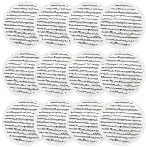 Bvhonwe Per Shark S7001 S7000AMZ S7000 S7001TGT Series Steam Mop Pads Panni di Ricambio per Scopa a, Microfibra, Grigio, Bianco, Confezione da 12