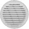Amig - Griglia Rotonda in Alluminio con Zanzariera | Griglie di Ventilazione per Presa d'Aria | Ideale per Soffitto Cucina e Bagno | Diametro Interno Ø8 cm | Colore Bianco