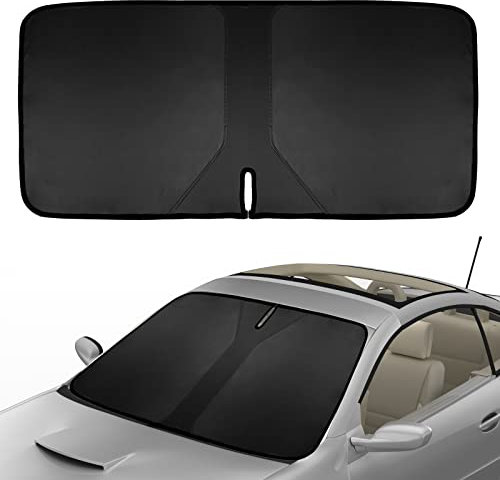 Parasol del Parabrisas del Coche Parasol Coche Delantero de Plegable Resistir a Los Rayos UV Protector de Polvo para de Coche, Apto a la mayoría de Coches y SUV,140 x 70cm