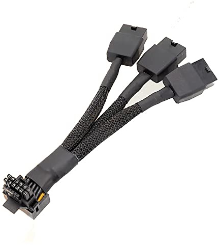 iHaospace 16 Pin PCI-E 5.0 12VHPWR to zu 3x 8Pin Videokarte Netzteil Adapter Kabel, GPU Stromverlängerungskabel,GPU Netzteil Kabel Splitter für RTX4080 4090,90 Grad Stecker (Type B)