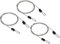 PATIKIL Sicurezza Cavo 2,5 mm x 1 m/3,3ft, 3pz Rivestito Bagaglio Lucchetto Filo Corda con Doppio Giro, Trasparente