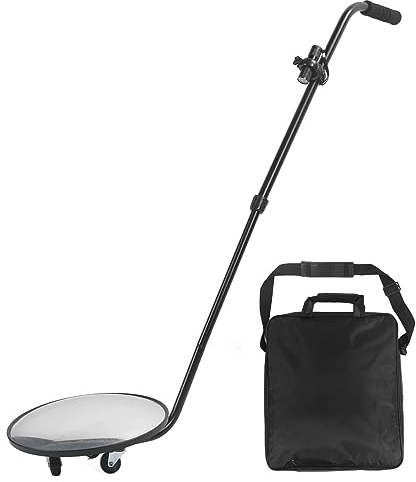 Unter dem Fahrzeug Inspektionsspiegel, 2X Vergrößerung Sicherheitsspiegel mit Taschenlampe und Teleskopgriff, Einstellbarer Winkel unter dem Auto Spiegel für LKWs, RV, Bus, Haus