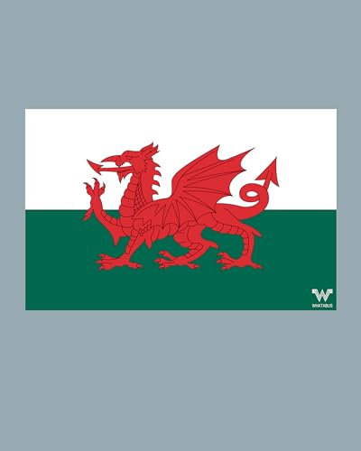 WHATABUS Wales Flagge Aufkleber - Länderflagge als Sticker 8,5 x 5,5 cm WF211