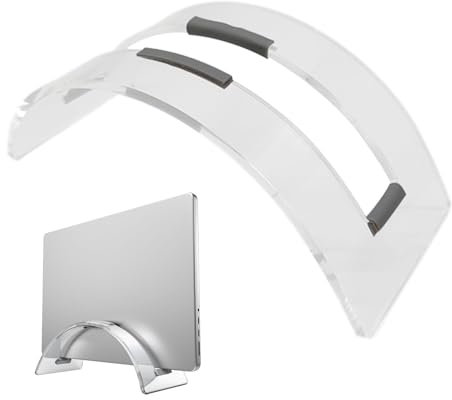 Soporte para ordenador portátil de acrílico, soporte para ordenador portátil vertical | Soporte de monitor de acrílico transparente para ordenador, soporte cerrado para ordenador portátil,