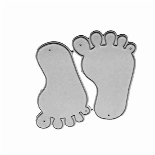 Babyfüße-Fußabdruck-Stanzformen für Kartenherstellung, Metall-Stanzformen, Prägeschablone, Fotopapier für Scrapbooking, Album De