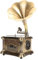 Grammofono Vintage con Uscita Giradischi Vintage Grammofono retrò, Grammofono retrò con Telecomando, Ricarica USB, Mini Fonografo Vintage per L'intrattenimento Domestico