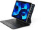 Lacerto® | Deutsch-Russische beleuchtete Tastaturhülle passend für iPad 11 Air 6/5/4th Gen | iPad 11 Pro (4th/3rd/2nd/1st Gen), Multi-Touch Trackpad | SCHWARZ | MAGIO-DR828