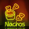 ineonlife Nachos Neonschild, Cheesy Delight Neonschild, Schüssel mit Käse und Tortilla Chips, beleuchtete Wanddekoration, dimmbare Neonlichter Geeignet für Bars, Fast Food Restaurants