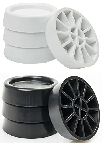 Roller 4er-Set Schwingungsdämpfer für Waschmaschinen und Trockner 45mm Weiß