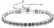 FANCIME June Birthstone Jewellery Alexandrite Bracelet for Women Sterling Silver Tennis Bracelet Classic Bolo Adjustable Chain Fine Jewellery Anniversary Birthday Gifts for Women Mom Wife Her