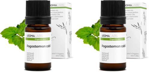 BIO - Patchouli Essential Oil - 5mL - 100% Pure, Natural, Chemotyped and AB/Cosmos Certified - AROMA LABS (French Brand) (Pack of 2)