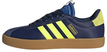 adidas VL Court 3.0 Shoes, Sneaker Donna, Dark Blue Hi RES Yellow Gold Met, 38 EU