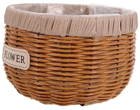 KITANDOVE Panier De Fleurs Tressé Imitation Rotin pour Plantes Intérieur Et Extérieur Pot Élégant Jute pour Décoration De Jardin Rangement Pratique Et Esthétique Modèle
