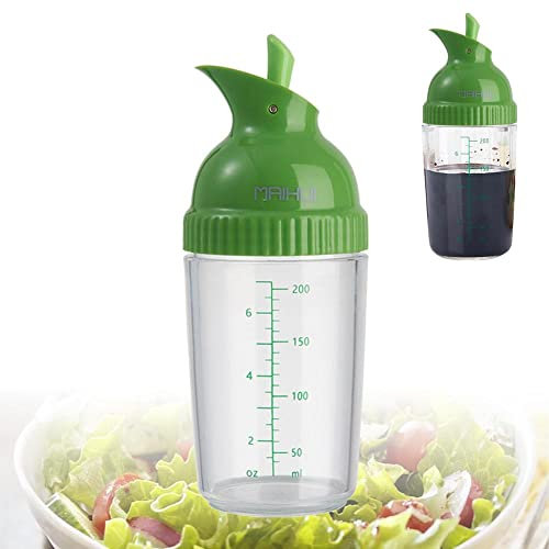 Shaker à vinaigrette fait maison avec mesure anti-goutte pour prise en main douce – Sans BPA – Pour faire de délicieuses vinaigrettes