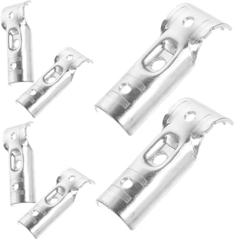 MUCKLILY T-klemmen Für Endschienen Für Maschendrahtzäune – 6-teilige Zaunklammer Stahlzaunzubehör Stangenverbinder Geländerverbinder