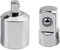 2 Pieces Socket Adapter & Reducer Compatible for W/Driver Ratchet Sockets1/2 to 1/4 1/4 to 1/2 Silver Reducer Converter