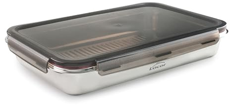 Lacor 64674 - Ecoinox Pro Airtight Tupper, 3,5 L, Edelstahl 18/10 mit D...