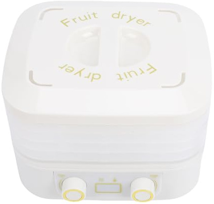 ZJchao Déshydrateur Alimentaire électrique Technologie Avancée de Flux D'air à 360 ° Séchage Rapide et Uniforme Minuterie Réglable Contrôle de la Température pour les Collations (Prise UE 220V)