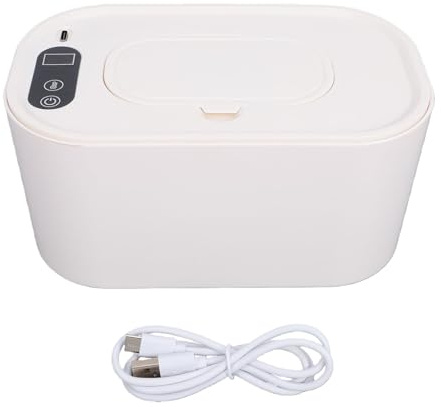 TARSHYRY Chauffe-Lingettes pour bébé Affichage Numérique Portable Grande capacité Porte-80 Lingettes avec Température Réglable pour les Nouveau-nés, les Nourrissons et les Tout-petits (WHITE)