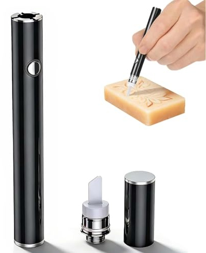 Hot Knife Dab Tool, Cutting Tool Kit with Ceramic Blade, Portable Cordless Ceramic Heated Pen with Precision Cutting Tip for Candle Carving, Soap Shaping, Foam Trimming DIY Project (1PC)