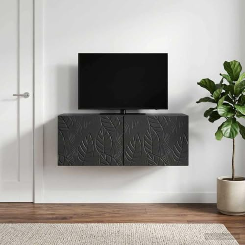 Generico Mobile Porta TV da Muro 78,5 x 31 cm Nero Legno ingegnerizzato,Mobili TV-898886