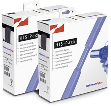 HELLERMANN Insulation Heat Shrink Tube Shrink Polyolefin 2: 1 minihis25,4 BK5