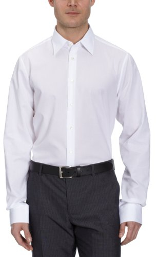 Chemise business Seidensticker pour homme - Coupe ajustée - Infroissable - Col Kent - Manches extra longues - 100 % coton