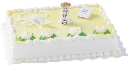 Jacobi Decor Tortendekoration Kommunion Mädchen| Tortendeko Kommunion + Konfirmation (Kindergebrustage usw.) für Mädchen | Kuchen und Torten schnell und einfach dekoriert