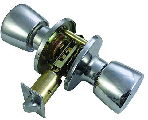 ERA chrome effect privacy door lock set with latch.