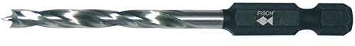 Fisch FSF-265344 Hex Shank High Speed Steel Double Flute Brad Point Drill, 3mm