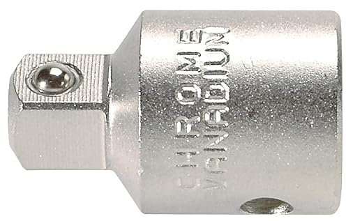 SW-Stahl 07902L Verbindungsstück 3/8 auf 1/2 Zoll Reduzieradapter | Adapter aus Chrom-Vanadium-Stahl, matt verchromt, Antrieb 12,5 mm (1/2), Abtrieb 10 mm (3/8), 44 mm Länge