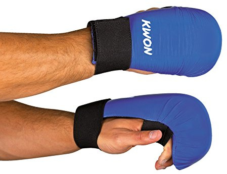 KWON Karate Handschutz - ohne Daumenschlaufe CE S blau
