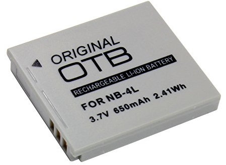 Akku für Canon LEGRIA mini, 650mAh, ersetzt: NB-4L ersetzt: Canon NB-4L
