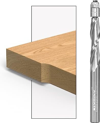 yonico 14121 Solides Karbid Flush Trim Router bit- Spiral Upcut 1/4-Zoll-Schaft