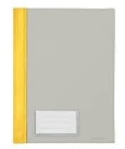 Bene Plastikschnellhefter, Schnellhefter aus Kunststoff, mit Einsteckfach und Beschriftungsschild, 10er Pack, Gelb, 281100GE