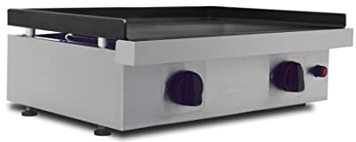 Simogas Plancha gaz Silver 75 Plaque Acier 75 cm 8-10 Personnes, INOX