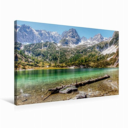 Premium Textil-Leinwand 75 x 50 cm Quer-Format Seebensee - Tirol - Ehrwald - Österreich | Wandbild, HD-Bild auf Keilrahmen, Fertigbild auf hochwertigem Vlies, Leinwanddruck von Kordula - Uwe Vahle