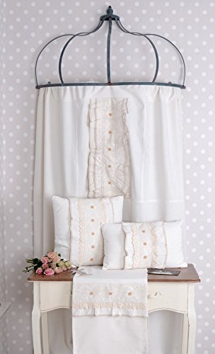 Vorhang Shabby Chic Gardine Victorian House Gardinenschal Spitze Leinen 140x260 cm cbc020 Palazzo Exclusiv