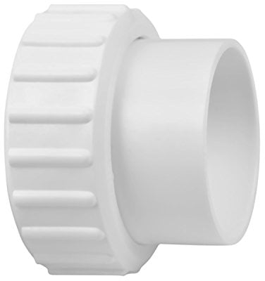 AQUADE Verschraubung 50 mm gerade mit Überwurfmutter für Pumpe in Whirlpоolheizung – PVC Anschluss 1,5 (63 mm), Endstück Buchse 50 mm, passend für UV-Systeme, Pumpen & Gebläse
