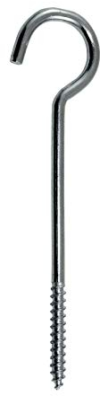 SN-TEC Schraubhaken/Deckenhaken lange Ausführung gebogen 120mm verzinkt (10 Stück)