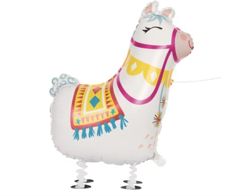 Unique Party 53641 Folien-Luftballon Laufendes Haustier Lama - 73 cm
